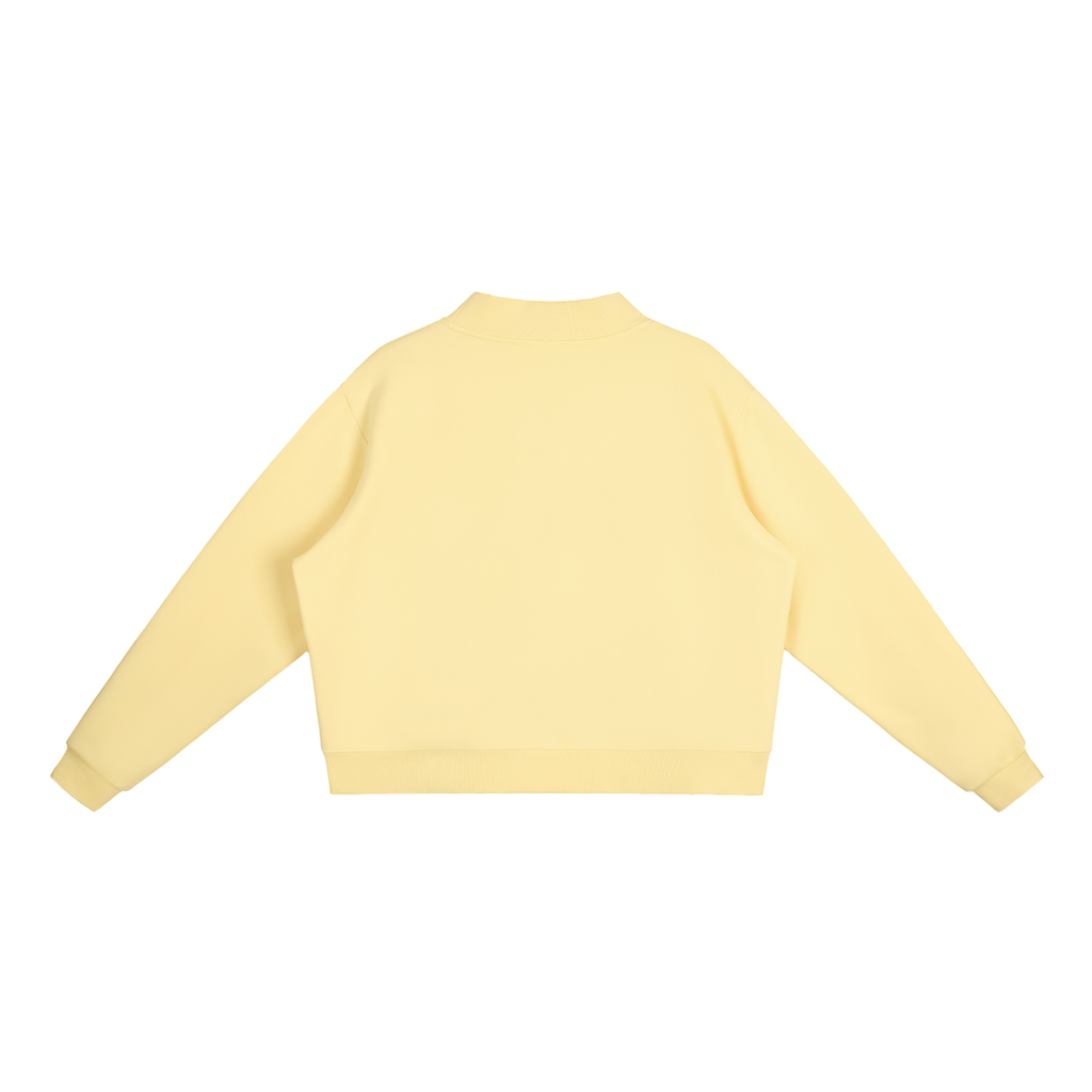Essential Fleece Mock-Neck Crew Sweatshirt