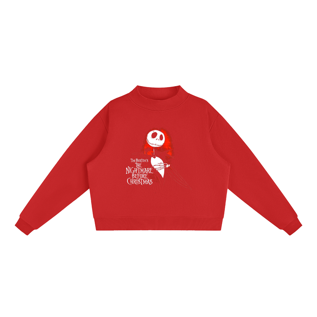 Essential Fleece Mock-Neck Crew Sweatshirt