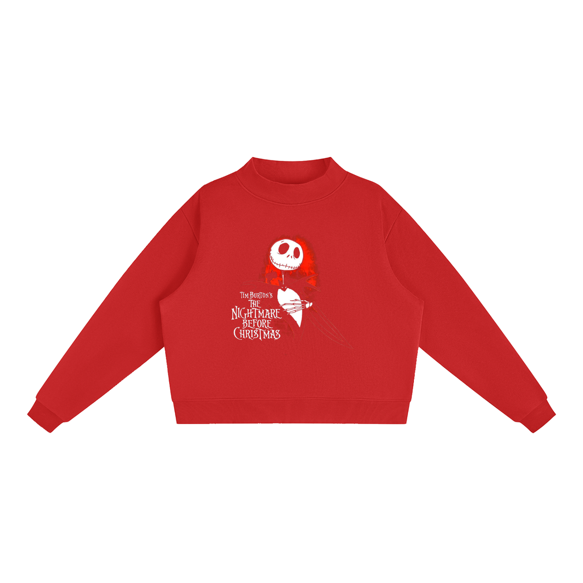 Essential Fleece Mock-Neck Crew Sweatshirt
