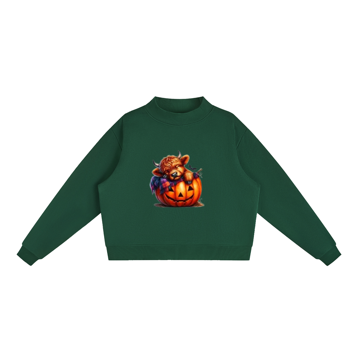 Essential Fleece Mock-Neck Crew Sweatshirt