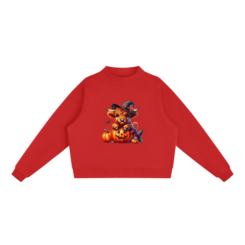Essential Fleece Mock-Neck Crew Sweatshirt