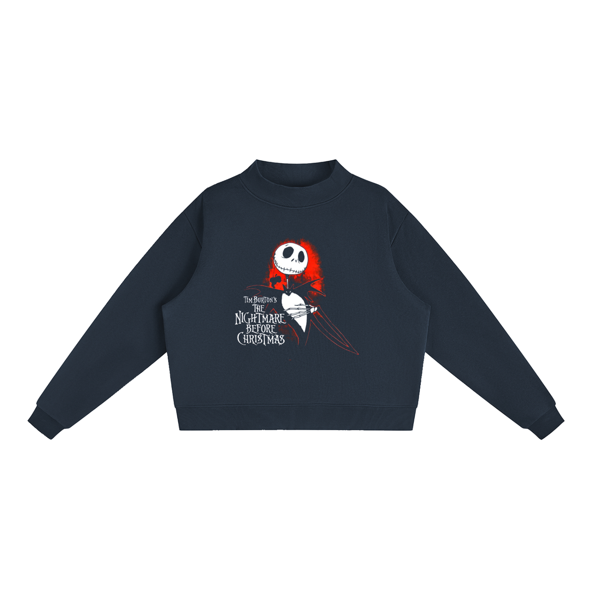 Essential Fleece Mock-Neck Crew Sweatshirt