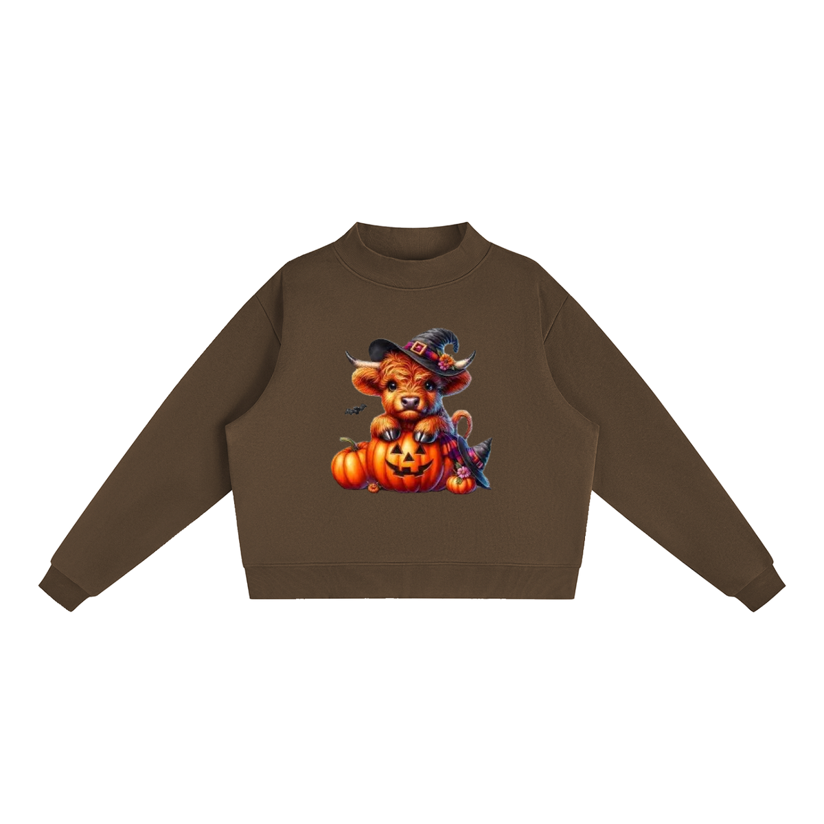 Essential Fleece Mock-Neck Crew Sweatshirt