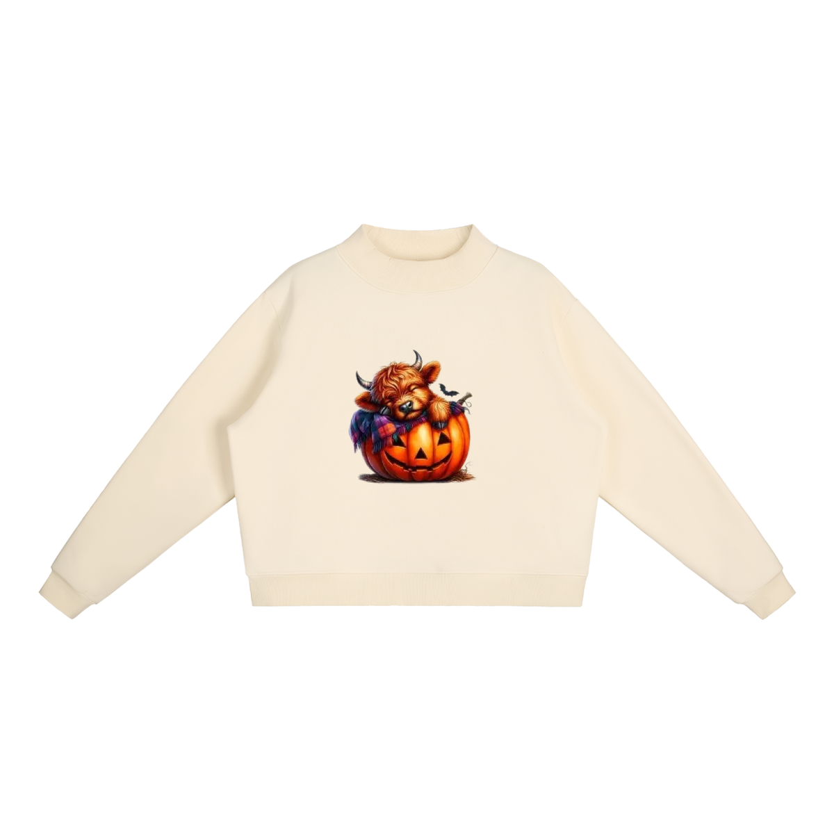 Essential Fleece Mock-Neck Crew Sweatshirt
