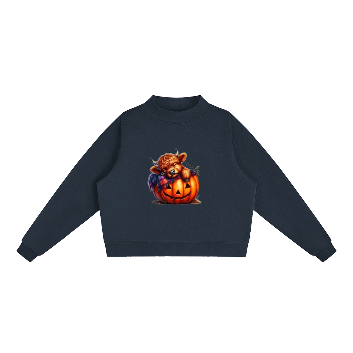 Essential Fleece Mock-Neck Crew Sweatshirt