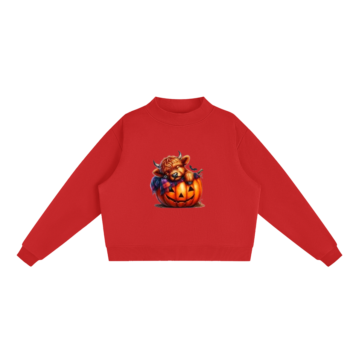 Essential Fleece Mock-Neck Crew Sweatshirt