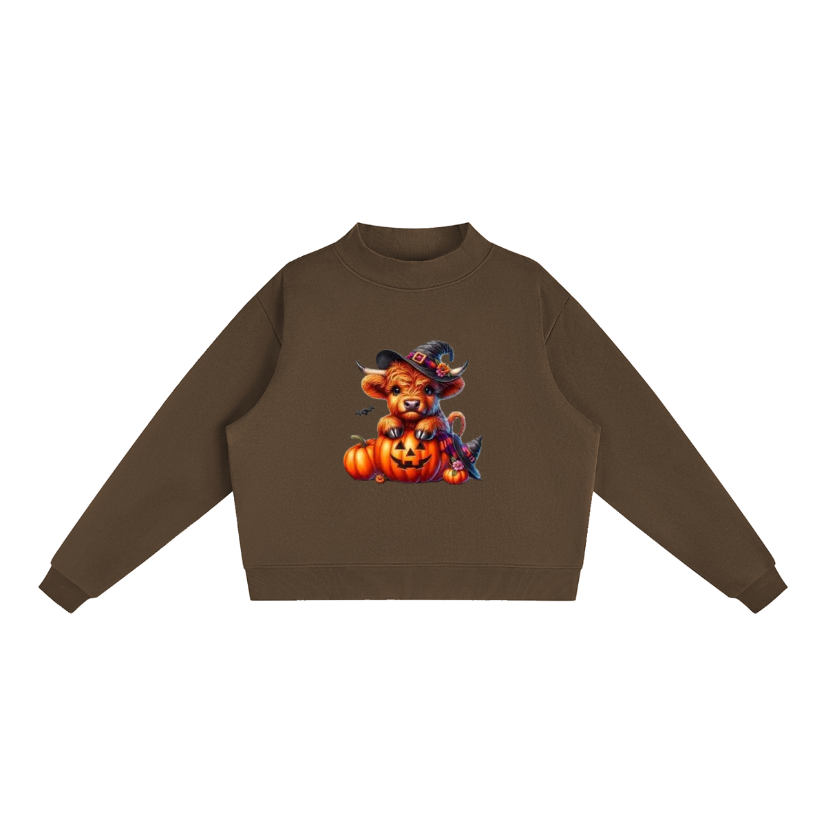 Essential Fleece Mock-Neck Crew Sweatshirt