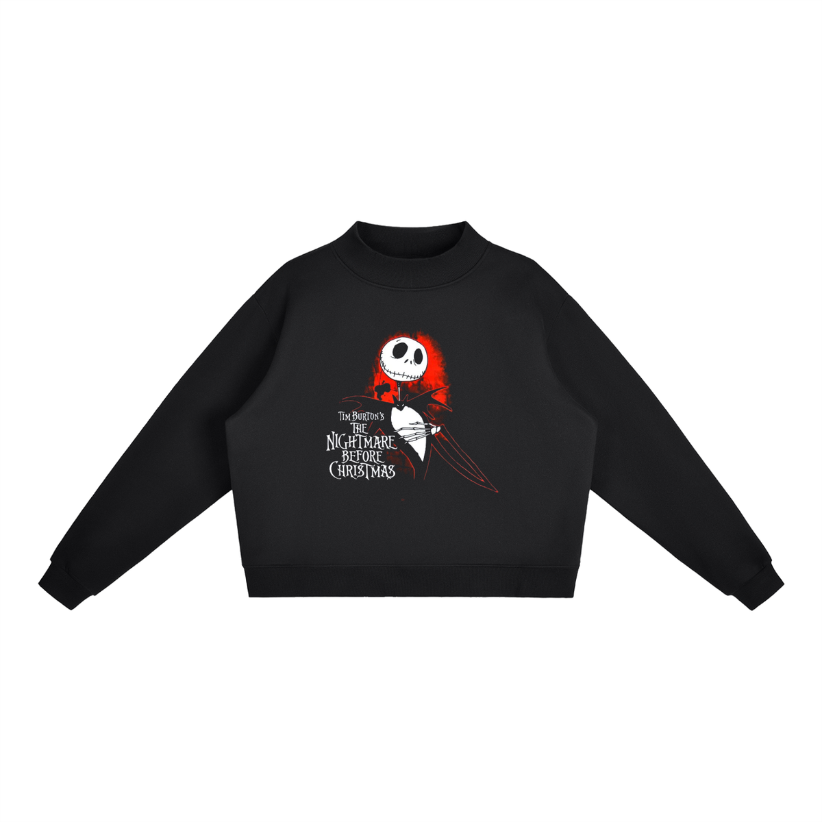 Essential Fleece Mock-Neck Crew Sweatshirt