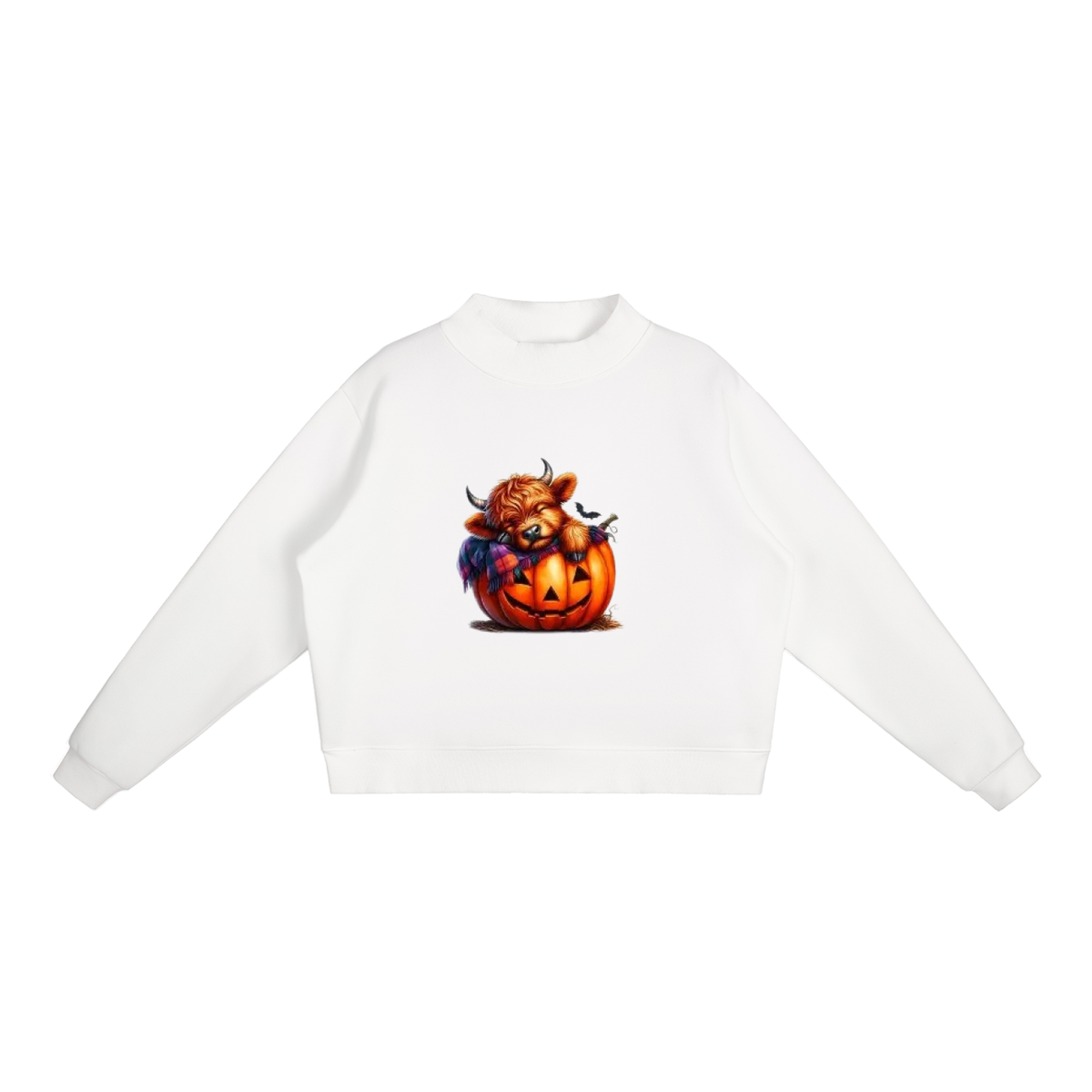 Essential Fleece Mock-Neck Crew Sweatshirt