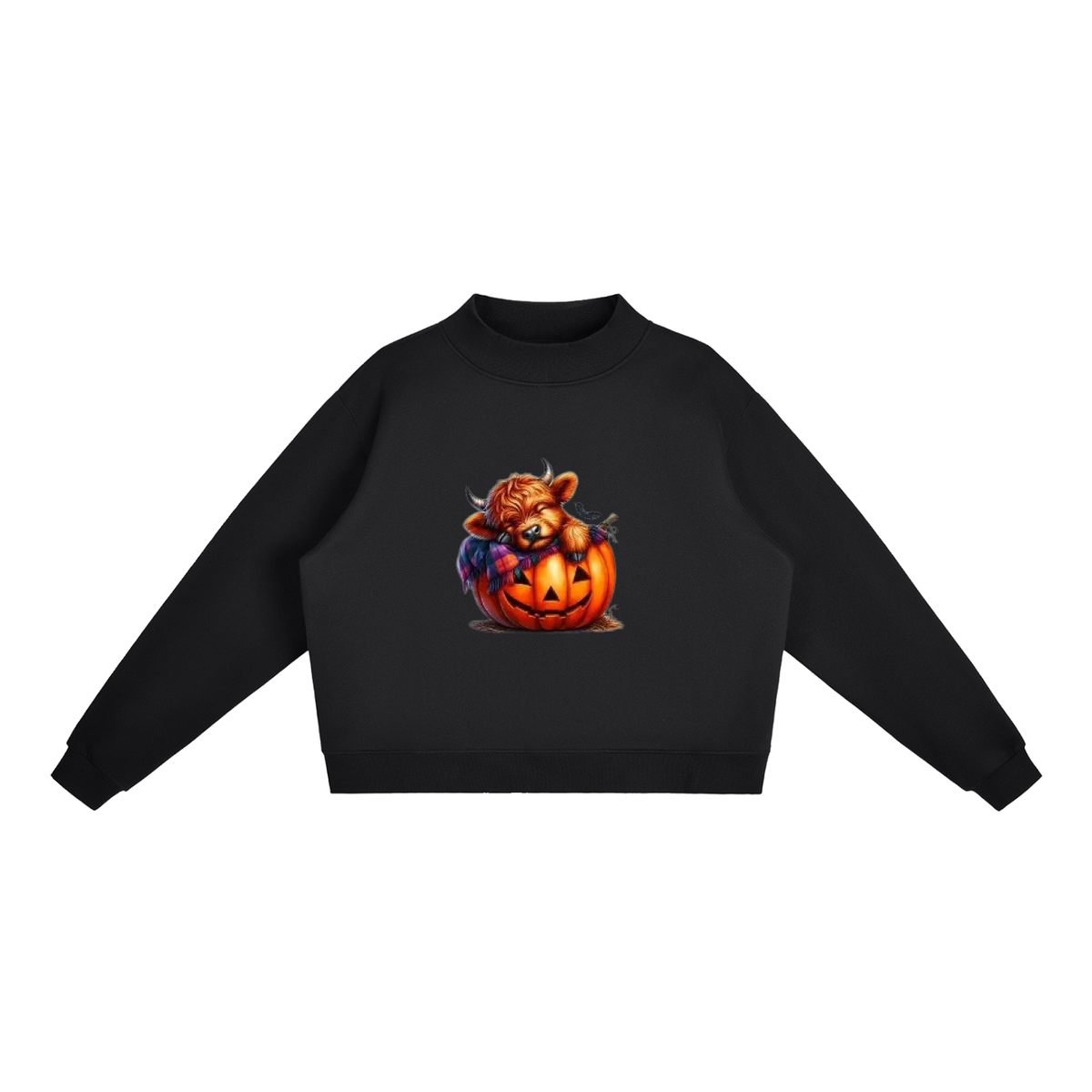 Essential Fleece Mock-Neck Crew Sweatshirt