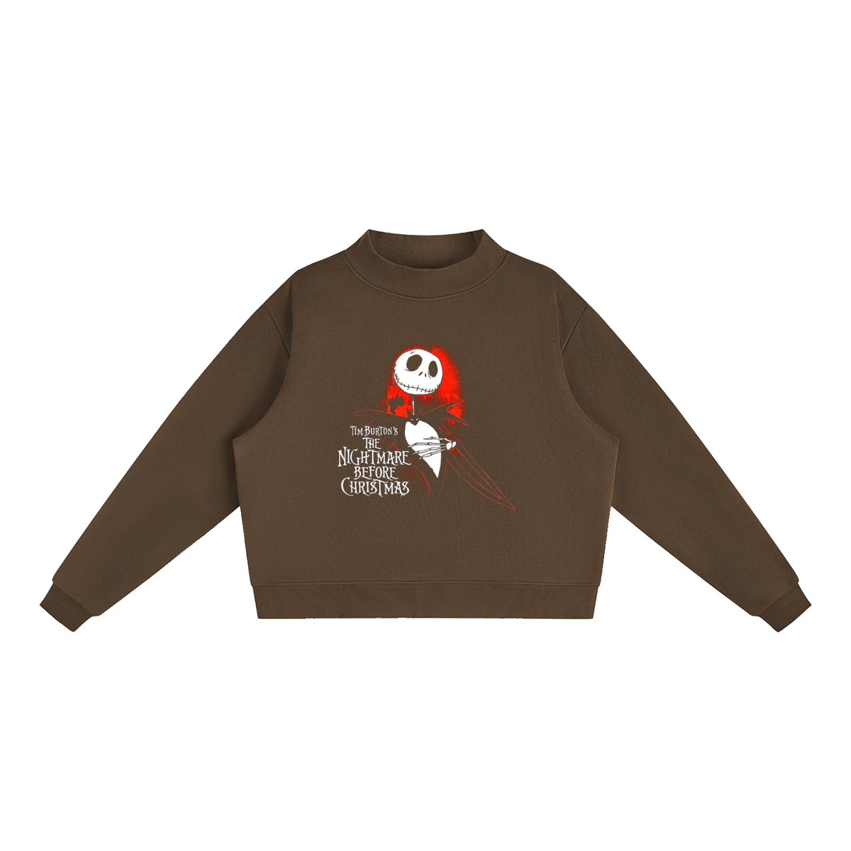 Essential Fleece Mock-Neck Crew Sweatshirt