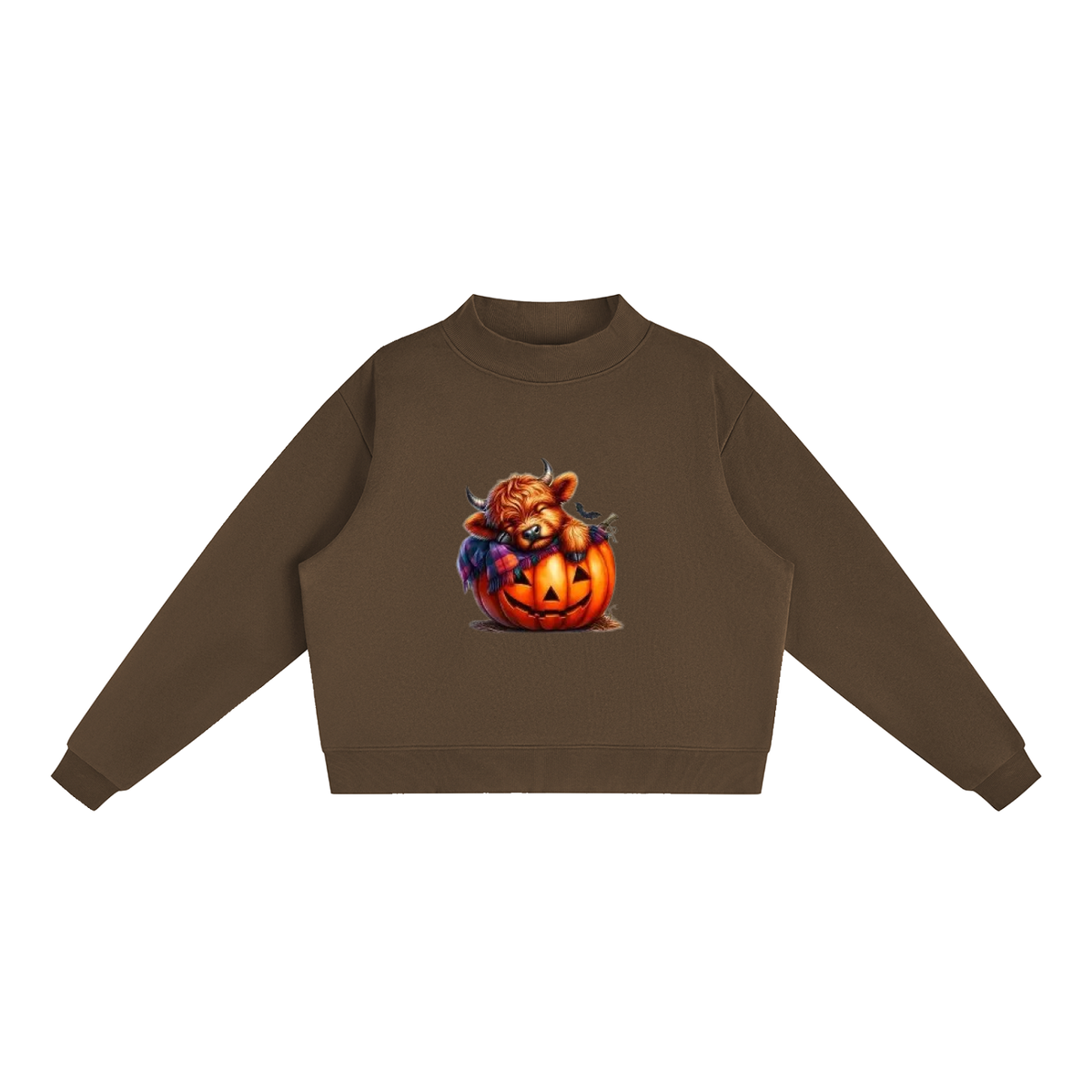 Essential Fleece Mock-Neck Crew Sweatshirt