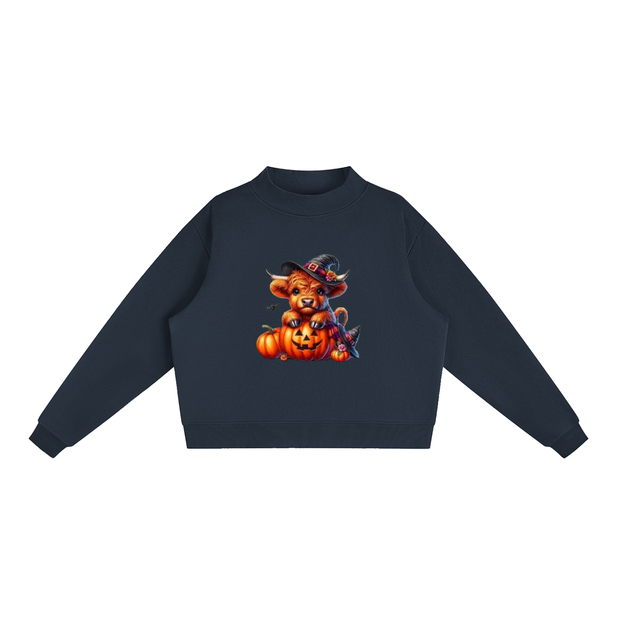 Essential Fleece Mock-Neck Crew Sweatshirt